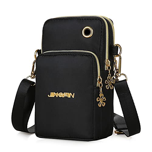 PALAY® Small Cross Body Bag, Multifunction 3 Layer Mini Crossbody Shoulder Bag Phone Purse Armband with Headphone Port for Teens Girls Ladies Women (Multi-color1)