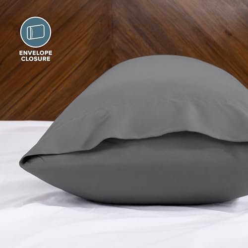 Image of Bare Home Microfiber Body Pillow Cover - Ultra Soft & Cooling - Double Brushed - Envelope Closure - Easy Care (21''x54'' Body Pillow Cover, Grey)