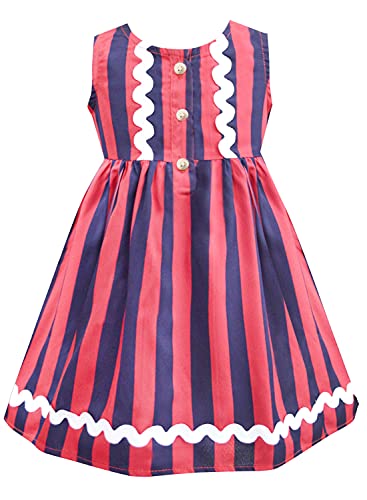 Image of A.T.U.N. (ALL THINGS UBER NICE) Girls Printed Cotton Skater Knee Length Casual Dress for Daily Occasions