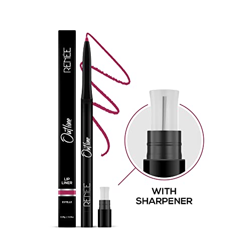 Image of RENEE Outline Lip Liner With Built in Sharpener 02 Estelle 0.35gm| Long Lasting & Smudge Proof| Matte Finish & Rich Color Payoff| One Swipe Application