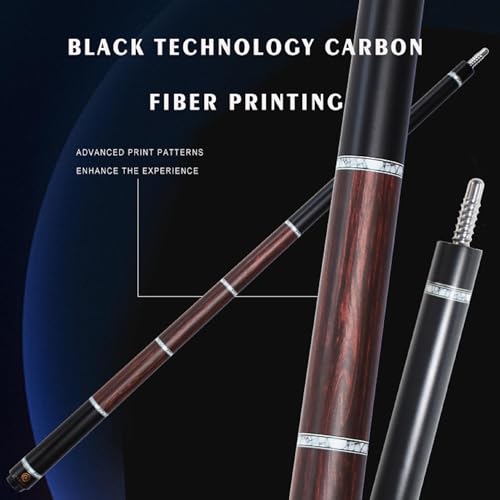 Taco de billar fibra carbono 58" con punta de piel cerdo miniatura 7