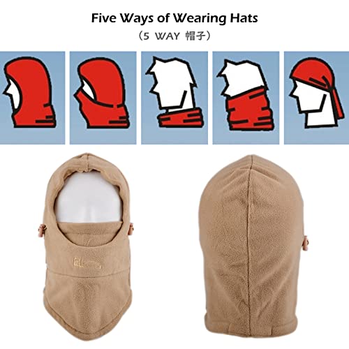 Image of TRIWONDER Kids Winter Hats Balaclava Ski Mask for Boys Girls Toddlers Windproof Adjustable Cold Weather Face Mask Neck Warmer