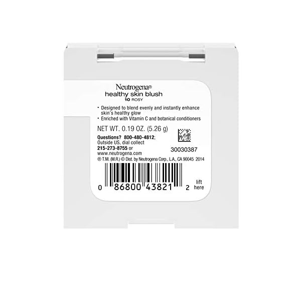 Neutrogena-Healthy-Skin-Powder-Blush-Makeup-Palette-Illuminating-Pigmented-Blush-with-Vitamin-C-and-Botanical-Conditioners-for-Blendable-Buildable-Application-10-Rosy19-oz Neutrogena Healthy Skin Powder Blush Makeup Palette, Illuminating Pigmented Blush with Vitamin C and Botanical Conditioners for Blendable, Buildable Application, 10 Rosy,.19 oz