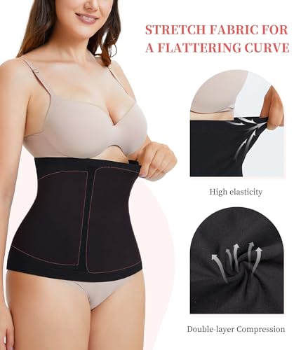 AOSBOEI Waist Trainer Shapewear Tummy Control Waist Cincher Girdle Body Shaper Postpartum Recovery Belt Belly Band Wrap3