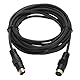 QUARKZMAN S Video Kabel 3 m, Mini DIN 4 Pin S-Video Kabel Stecker auf Buchse Vergoldeter Anschluss Übertragung für TV-Empfänger Monitor S-VHS VCR DVD
