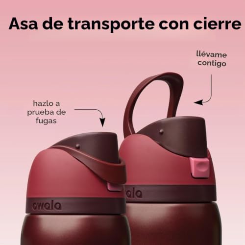 Miniatura 3 de Owala Freesip - Stainless Steel - 32-Oz. - Red Black Cherry Amazon A7