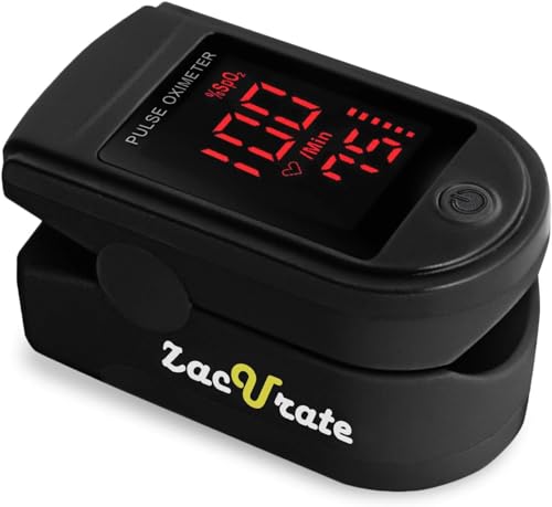 Zacurate Pro Series 500DL Fingertip Pulse Oximeter Blood Oxygen Saturation Monitor with Silicone...