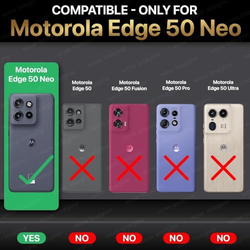 Image of COVERBLACK Soft Rubber Back Cover Compatible Model for Motorola Moto Edge 50Neo - Transparent