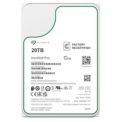 Seagate Ironwolf PRO 20 TB Interne Festplatte – Factory...