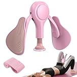 Appareil pour Muscler Le Périnée et Fessiers, Kegel Appareil de Musculation Réglable 31.8kg pour Femme et Homme, Équipement de Renforcement à Domicile pour Post-Partum, avec Bande (Rose)