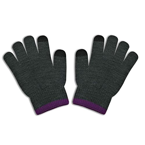Evridwear Kids Warm Gloves With Touchscreen Fingers, Children Knit Gloves Boy Girl Fall Winter Cool Cold Weather 3 Pair Package (L Size) #TOP30