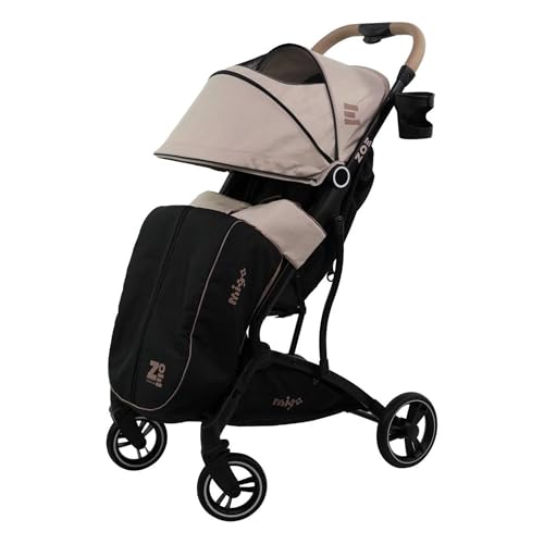 Silla de paseo compacta ZOE a partir de 6 meses - 22 kg máx., ligera y fácil de manejar - se pliega con una sola mano - cubrepiernas, burbuja de lluvia y bolsa de transporte incluidos (Zoe kaki)