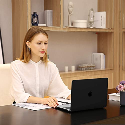 Image of Enthopia MacBook Pro 13 Inch Case (Release 2016 2017 2018 Version - A1989 & A1706 & A1708) (with or Without Touch Bar), Plastic Hard Case & Keyboard Cover and Dust Plug (Jet Black)