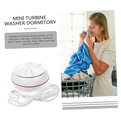VOSAREA Portable Mini Washer for Dorm and Travel USB Powered Laundry Machine with High Frequency Vibration Cavitation Automatic Sock and Underwear Saving Compact Washer