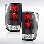 Autozensation Compatible with Nissan Titan 2004-2015, Black Housing Clear Lens Tail Lights, L+R Pair Taillight Assembly