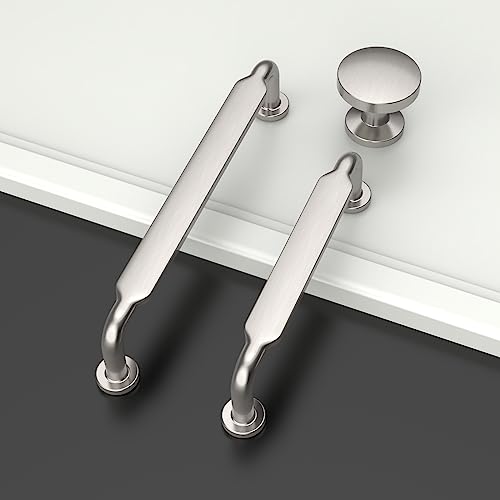 Amerdeco 10 Pack Brushed Satin Nickel Cabinet Pulls 5" — view 3