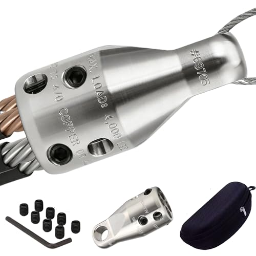 Heavy-Duty Cable Pulling Tool, Electrician's Pulling Head 69705 Type Puller, Maximum Pulling Force 4000 Lbs, Suitable For 2/0 To 4/0 Copper Or Aluminum Wires