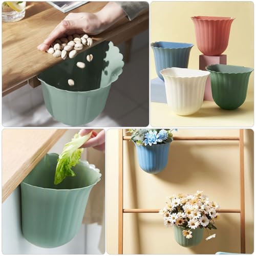 Caneca de basura para cocina colgante de plástico verde miniatura 4