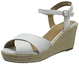 sommerlich elegant Tom Tailor Damen 1190107 Keilsandale, White, 38 EU