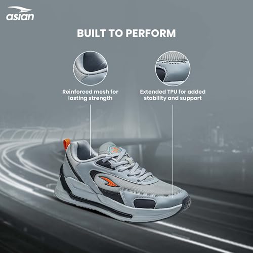 Image of ASIAN Powerkick-21 Men's Sporty Sneakers | Stylish Sports Shoes with Comfort for Boys | Lightweight Sole & Durable Grip, Perfect for Casual, Gym, Walking