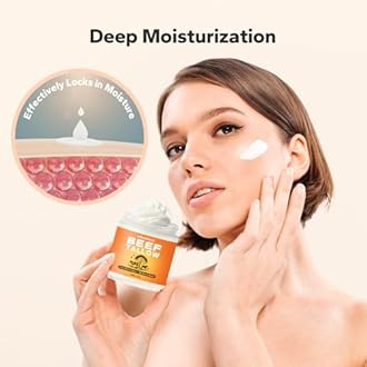 Beef Tallow for Skin (4 Oz), Beef Tallow for Face, Grass-Fed Tallow and Honey Balm, Organic Whipped Tallow Balm for Skin Care, Beef Tallow Moisturizer for All Skin Types (Unscented)