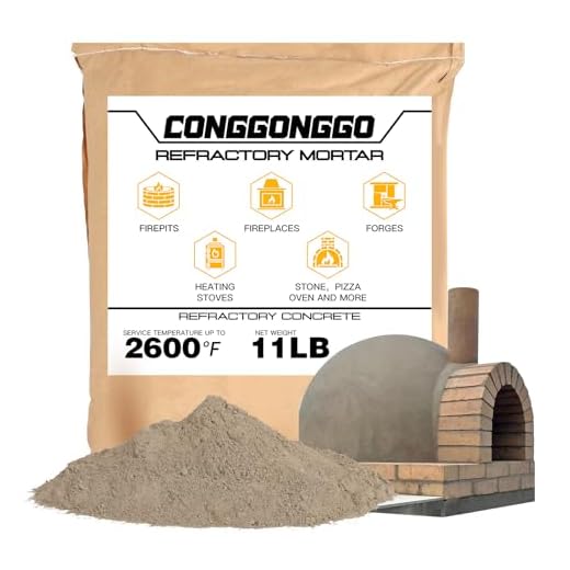 11 lb Masonry Refractory Mortar Rated 2600°F – Fireplace Brick, Pizza Oven