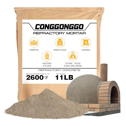 11 lb Masonry Refractory Mortar Rated 2600F Fireplace Brick Pizza Oven