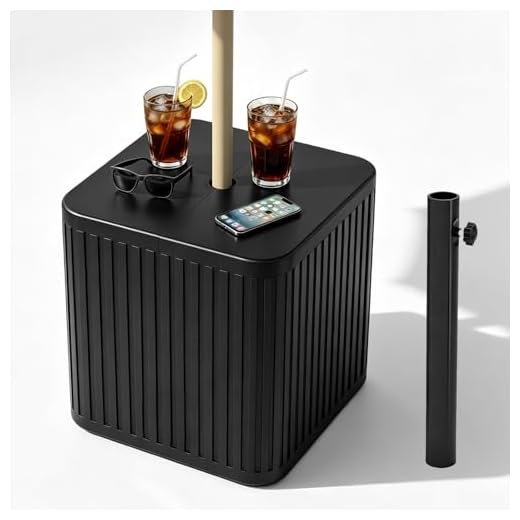 2-in-1 Patio Umbrella Side Table Solution