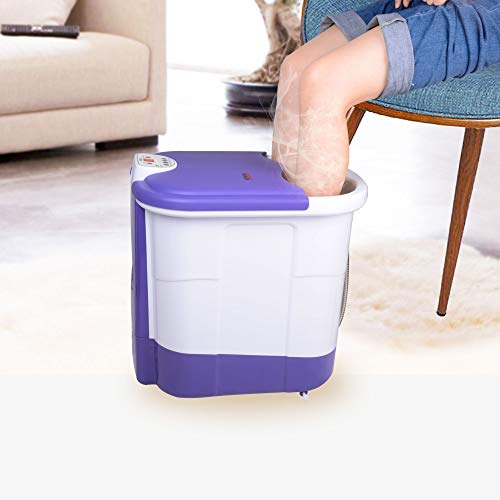 All in one deep Foot & Leg spa Bath Massager w/ Motorized Rolling Massage, Heat, Wave, O2 Bubbles, Water Fall, Digital Temperature Control LED Display FBD2535