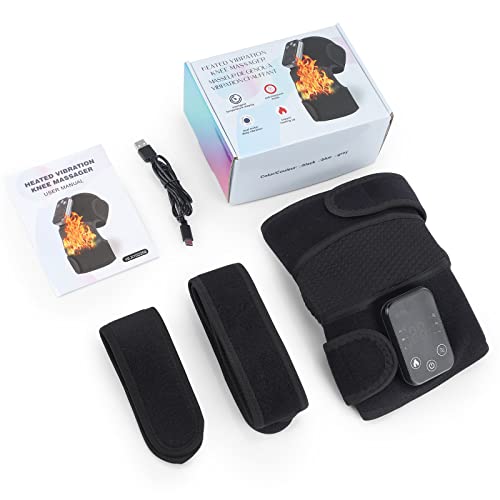 Knee Massager, Cordless Heated Knee Brace Wrap, Rechargeable Knee Massager with Vibration for Knee Shoulder Elbow Pain Relief, Heating Knee Brace Support for Arthritis/Joint Stiff/Muscle Strain - Image 8
