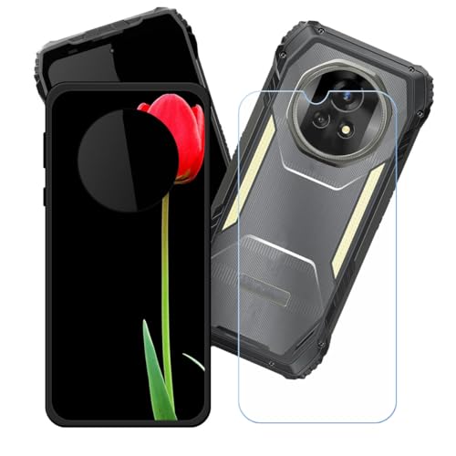 LCEHTOGYE �K�p Blackview Xplore 2 Projector +�����K���X�X�N���[���v���e�N�^�[�p�P�[�X�A�K�p Blackview Xplore 2 Projector (6,73")�ƌ݊����̂���u���b�N�\�t�gTPU�V���R���Q���P�[