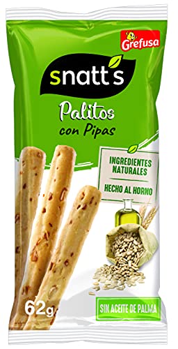 Snatt's - Palitos de trigo cin pipas - 62 g - , Pack de 6