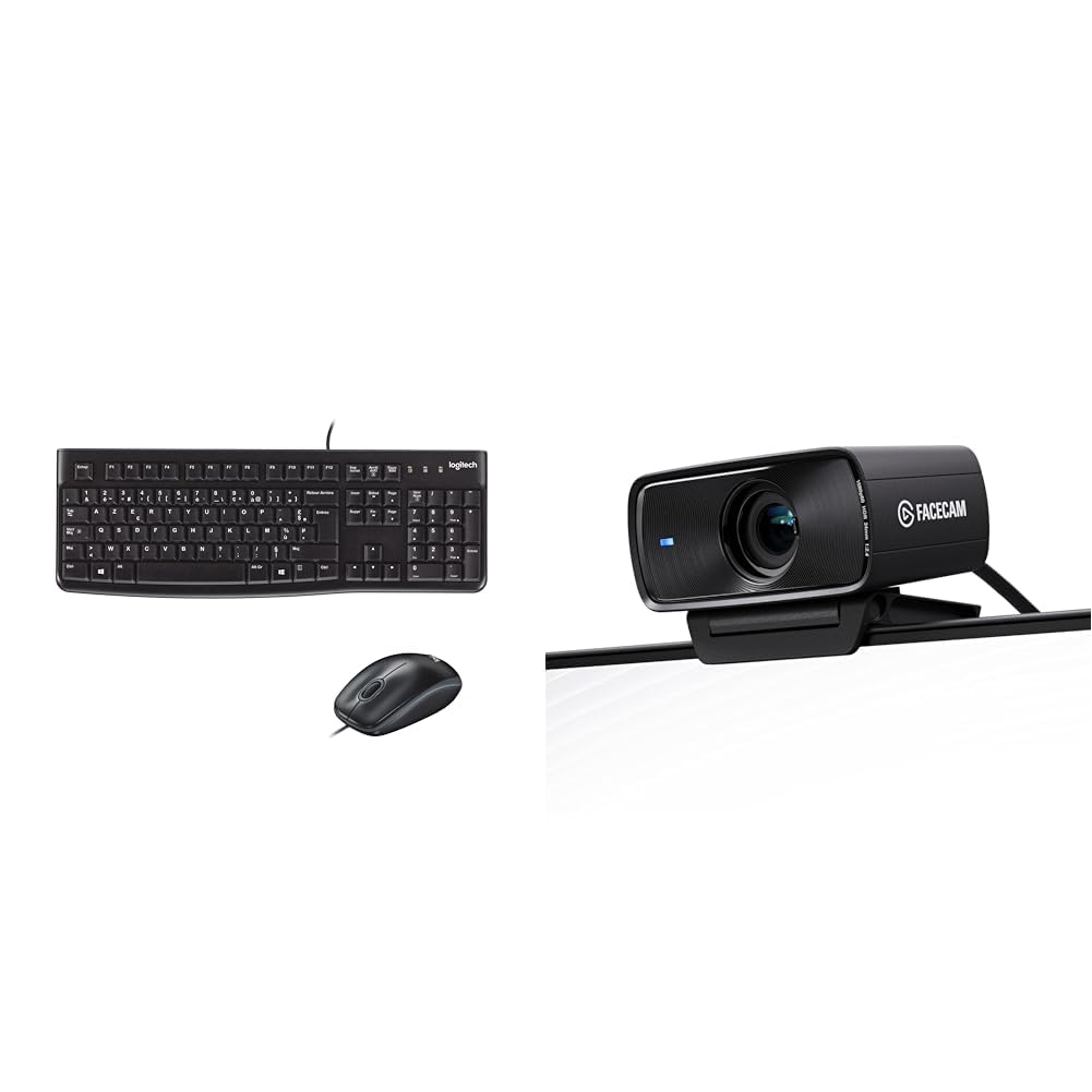 Logitech MK120 Combo Clavier & Elgato Facecam MK.2 – Webcam Haut