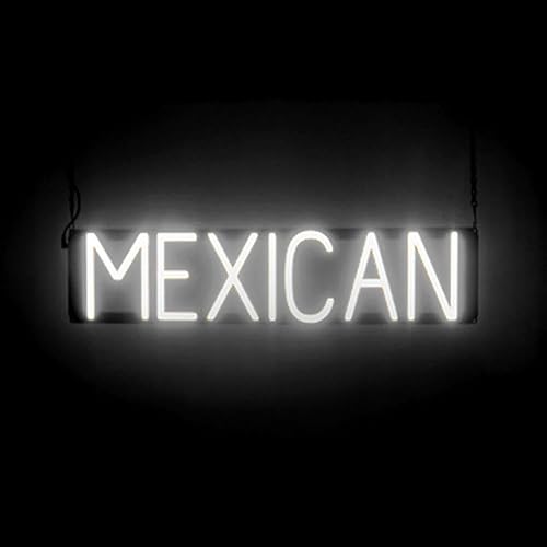 Miniatura 29 de SpellBrite MARGARITAS Letrero para restaurantes Letreros mexicanos relacionados con alimentos con aspecto neón, luz LED verde 38.7 x 6.3 pulgadas