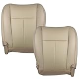 partszen Driver Passenger Bottom Seat Cover Tan Leather Fit for Ford Expedition 2007-2014