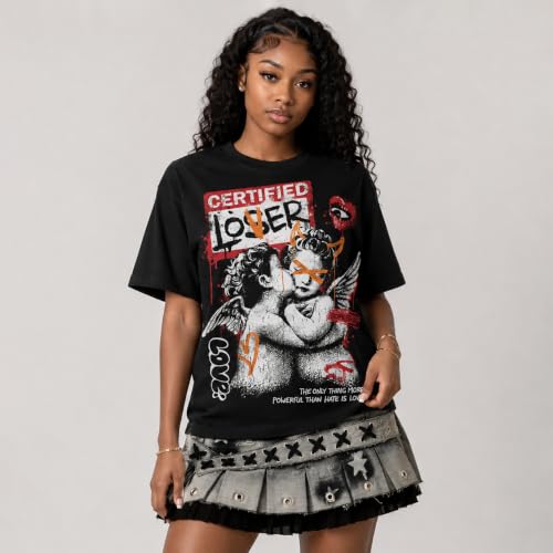 Image of DopeSkill Graphic Tee Streetwear Hip Hop Hypebeast Street Style Crew Neck Unisex T-Shirt Sneaker Colour Matching Shirts Angel