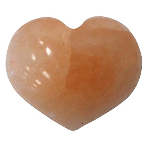 Coeur en Selenite Orange