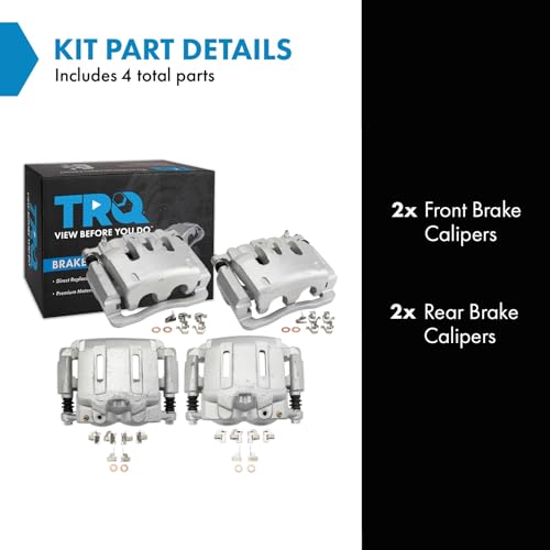 Image of TRQ Brake Caliper Set Compatible with 2005-2007 Ford F-250 Super Duty F-350 Super Duty