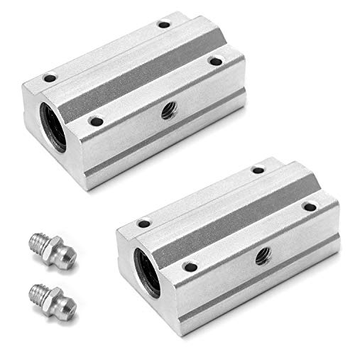 Qwork DG4148 2Pcs Scs12Luu Aluminum Linear Motion Ball Bearing Slide Unit Bushing, Type Cnc Extra Long Linear Roller Bearing Slide Block thumb #6