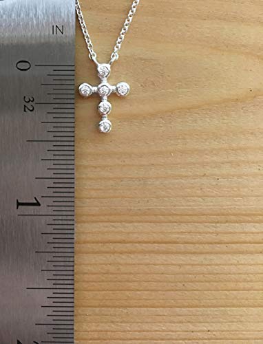 Efytal Small Cross Necklace For Women And Girls, Christian Gifts For Easter, First Communion, Confirmation, Baptism, Sterling Silver Dainty Cz, Tiny Pendant Jewelry, Religious Gift For Catholic Birthday #TOP4