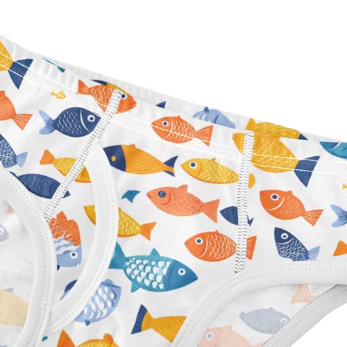 Small Colorful Fish Boys' Underwear 100% Cotton Boys' Briefs Soft Toddler Underwear4