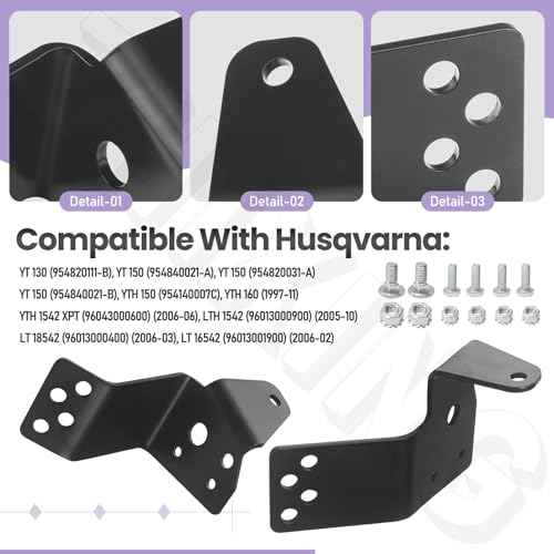 532181040 525509501 Gauge Wheel And Bracket Kit Compatible With Craftsman Husqvarna Poulan AYP Ariens 42\" Deck LT18542 LT16542 954040411 YTH18542 GWN42B