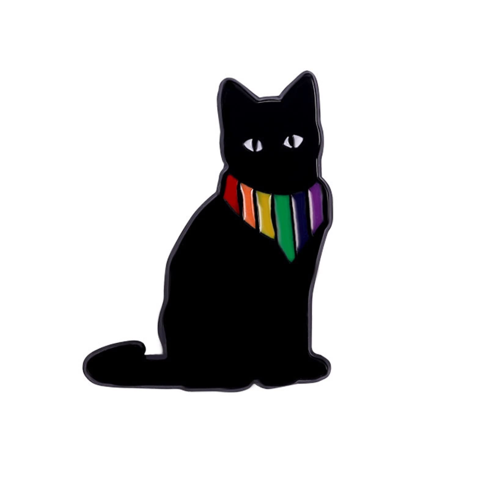 COLORFUL BLINGLGBT Rainbow Flag Goose Enamel Pin Badge Cute Animals Frog Cat with Rainbow Flag Gay Pride Brooches Pin Jewelry for Clothing Backpack Hat Decoration