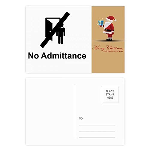 Cartes postales Warning Symbol Père Noël : lot de 20 pour vœux originaux non ennuyeux