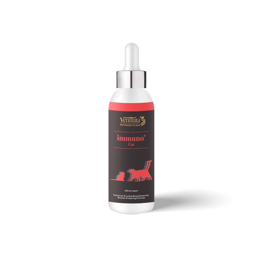 immuno+ Cat Immunity Booster & Calming Supplement for Cats | Supplement for Better Health & Strength | immuno+ Cat (100 Ml Suspension)