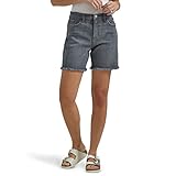 Lee Women's Legendary Mid-Rise Denim Boyfriend Short, Washed Gray DX, 16
