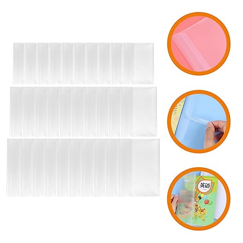 Cabilock Capas De Livro Transparentes De 30 Peças Protetor De Livro De Plástico Contra Desgaste E Ra