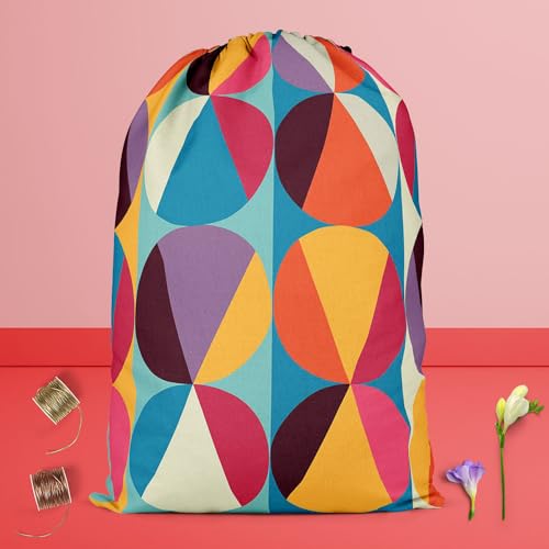 Image of ArtzFolio Geometric Ornament D1 | Reusable Sack Bag | Bag for Gym, Storage, Vegetable & Travel