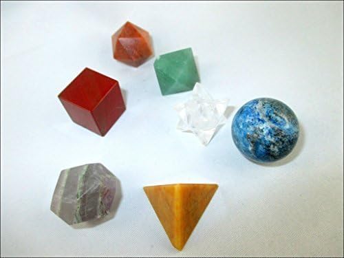 Miniatura 5 de Jet 7 Chakra Geometría Set Sólidos Platónicos Curación Cristal Terapia Folleto Sagrado Divino Energizado Cargado Positivo Paz