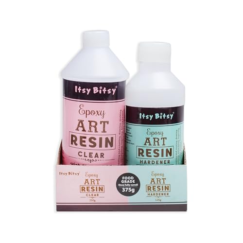 Little Birdie Epoxy Resin Art Kit - 375 GMS Kit | 250gm Crystal Clear Resin & Hardener 125gm | for Art and Craft, DIY, Home Decor Projects | High Gloss, Odour & Fume Free, Bubble Free Resin